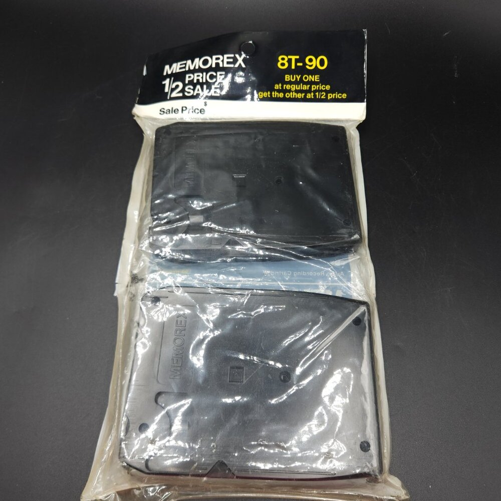 2-Pack MEMOREX 8T-90 Blank 8-Track Recording TAPE Cartridge 90 Minutes.